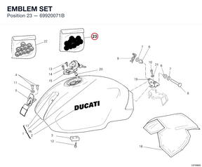 EMBLEM SET 69920071B diagram position
