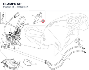 CLAMPS KIT 69923451A diagram position