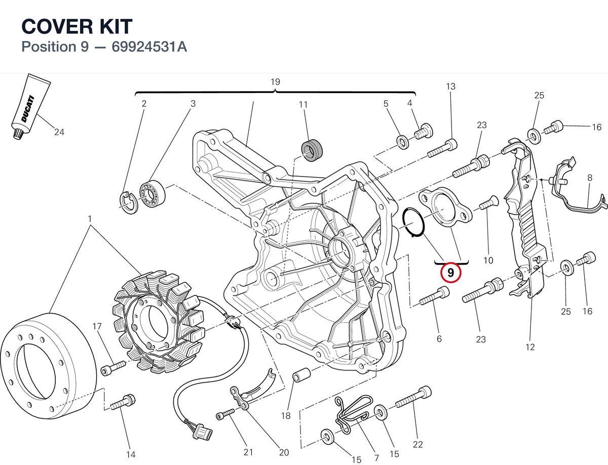 COVER KIT 69924531A diagram position