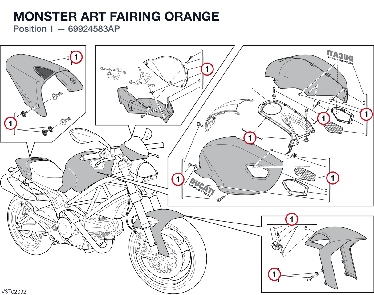 MONSTER ART FAIRING ORANGE