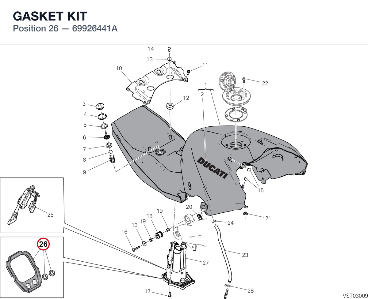 GASKET KIT 69926441A diagram position