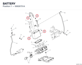 BATTERY 69926751A diagram position