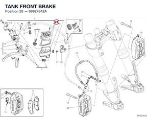 TANK FRONT BRAKE 69927842A diagram position
