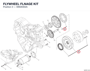 FLYWHEEL FLNAGE KIT 69928302A diagram position