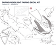FAIRING/HEADLIGHT FAIRING DECAL KIT 69928591A diagram position