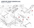 LEVER SET, REAR CUSHION (Unit) 69929531A diagram position