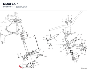 MUDFLAP 6992A291A diagram position