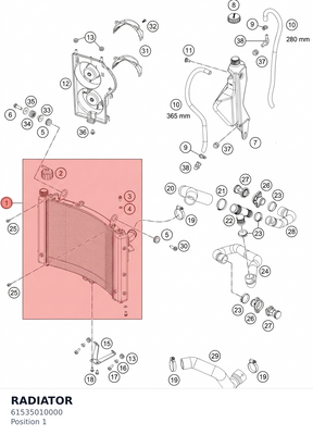 Diagram preview: RADIATOR (61535010000)