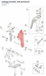Diagram preview: Linkage bracket, left premount. (72103101051)