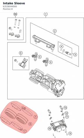 Diagram preview: Intake Sleeve (63536044000)
