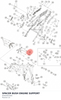 Diagram preview: SPACER BUSH ENGINE SUPPORT (60303007000)