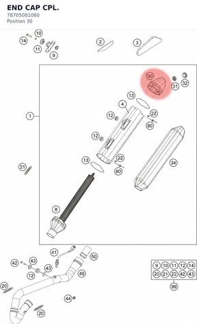 Diagram preview: END CAP CPL. (78705081060)