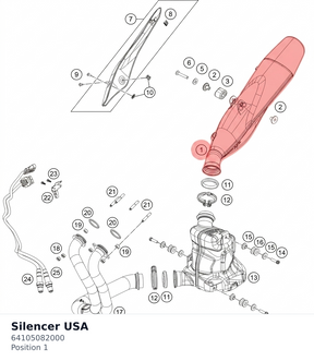 Diagram preview: Silencer USA (64105082000)