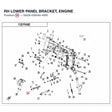 RH LOWER PANEL BRACKET, ENGINE product image