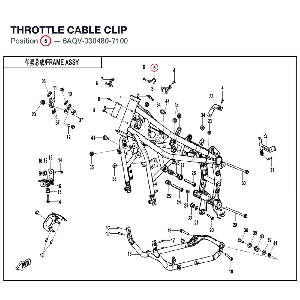 THROTTLE CABLE CLIP product image