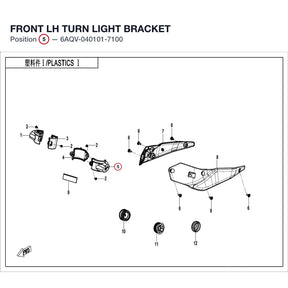 FRONT LH TURN LIGHT BRACKET product image