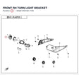 FRONT RH TURN LIGHT BRACKET product image