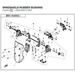 WINDSHIELD RUBBER BUSHING product image