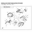 VEHICLE RH HEAT INSULATION STICKER product image