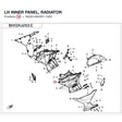 LH INNER PANEL, RADIATOR product image