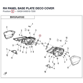 RH PANEL BASE PLATE DECO COVER product image