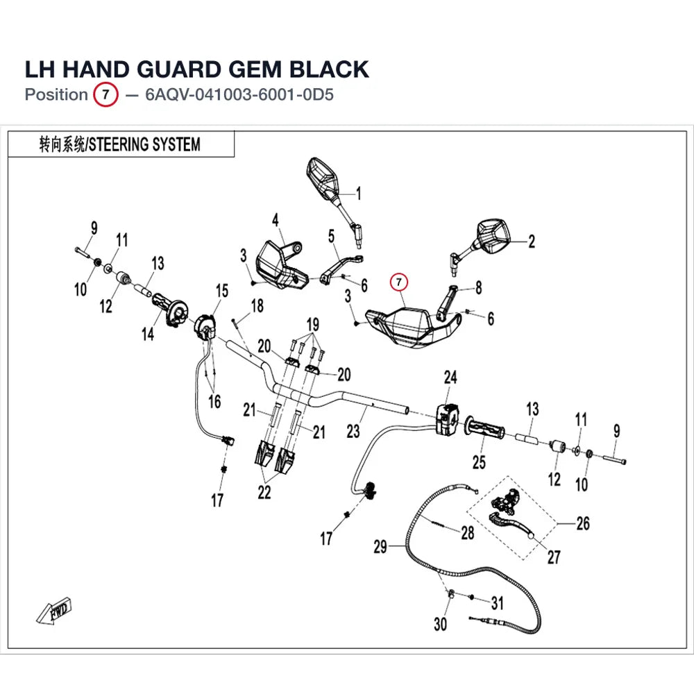 LH HAND GUARD product image