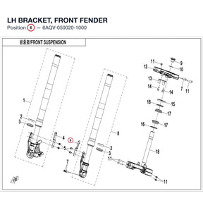 LH BRACKET, FRONT FENDER product image