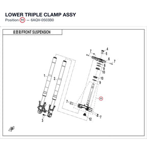 LOWER TRIPLE CLAMP ASSY product image
