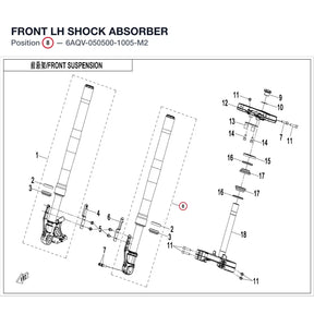 FRONT LH SHOCK ABSORBER product image
