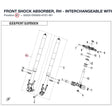 FRONT SHOCK ABSORBER, RH - INTERCHANGEABLE WITH 6AQV-050600-6100-M1 product image