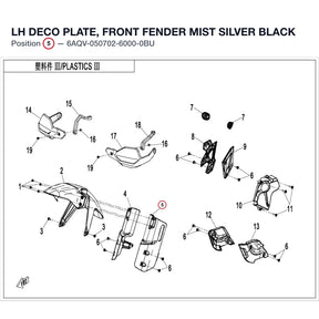RH DECO PLATE, FRONT FENDER product image