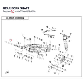 REAR FORK SHAFT product image