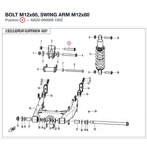 BOLT M12x80, SWING ARM product image