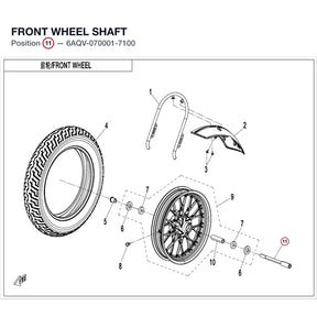FRONT WHEEL SHAFT product image