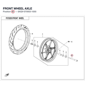 FRONT WHEEL AXLE product image