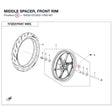 MIDDLE SPACER, FRONT RIM product image