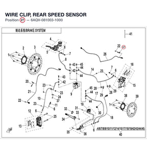 WIRE CLIP, REAR SPEED SENSOR product image