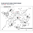 FLUID OUTLET HOSE, FRONT BRAKE product image