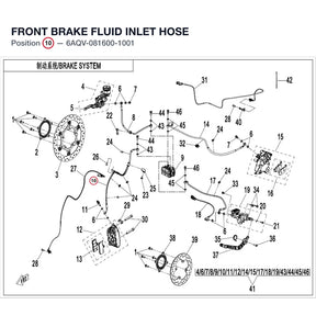 FRONT BRAKE FLUID INLET HOSE product image