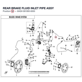 REAR BRAKE FLUID INLET PIPE ASSY product image
