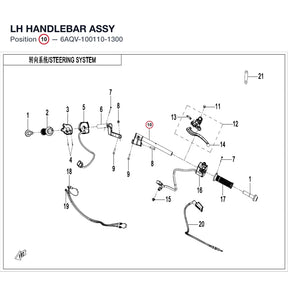 LH HANDLEBAR ASSY product image
