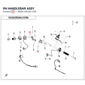 RH HANDLEBAR ASSY product image