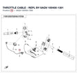 THROTTLE CABLE - REPL BY 6AQV-100400-1301 product image