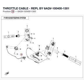 THROTTLE CABLE - REPL BY 6AQV-100400-1301 product image