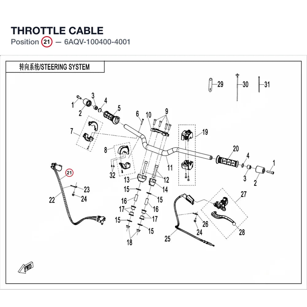 THROTTLE CABLE product image