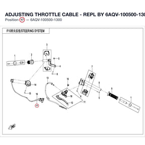 ADJUSTING THROTTLE CABLE - REPL BY 6AQV-100500-1301 product image