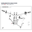 HANDLEBAR RH CABLE HOOK product image