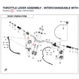THROTTLE LEVER ASSEMBLY - INTERCHANGEABLE WITH 6AQV-100700-6001 product image