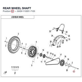 REAR WHEEL SHAFT product image