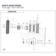 SHAFT, REAR WHEEL product image